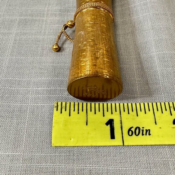 Vintage Revlon Lipstick Case Burnished Gold with Tassels - Picture 12 of 12